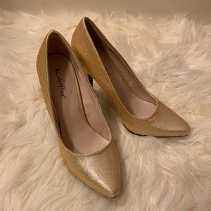 Sparkly Pink/Gold toned Heels Coloriffics Size 6.5